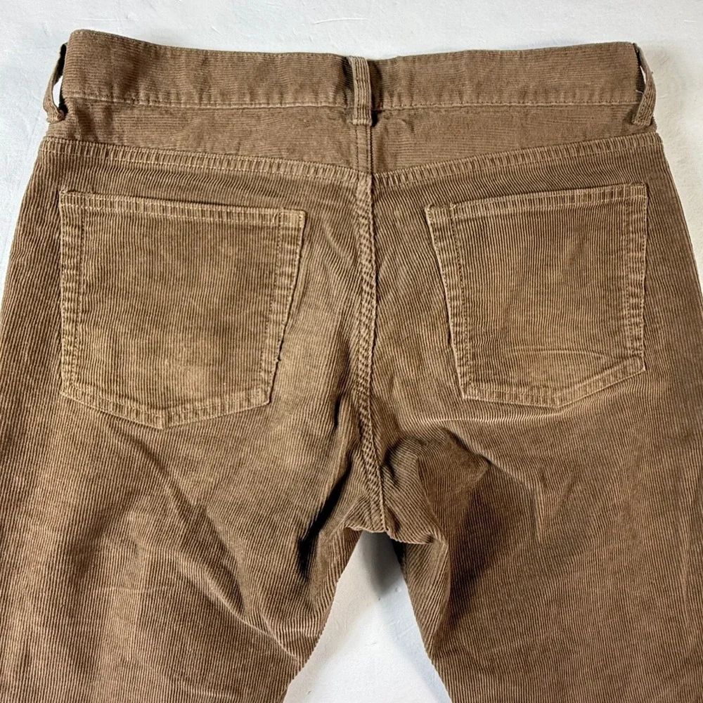 J‎ Crew 484 Corduroy Pants Mens Size 32x32 Brown Tapered Leg Performance Stretch